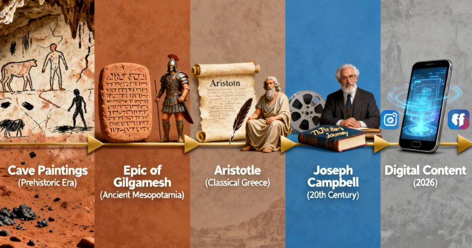 history of storytelling from cave paintings to content marketing 2026