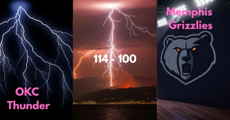 OKC Thunder vs Memphis Grizzlies match player stats final score 114-100 NBA 2025